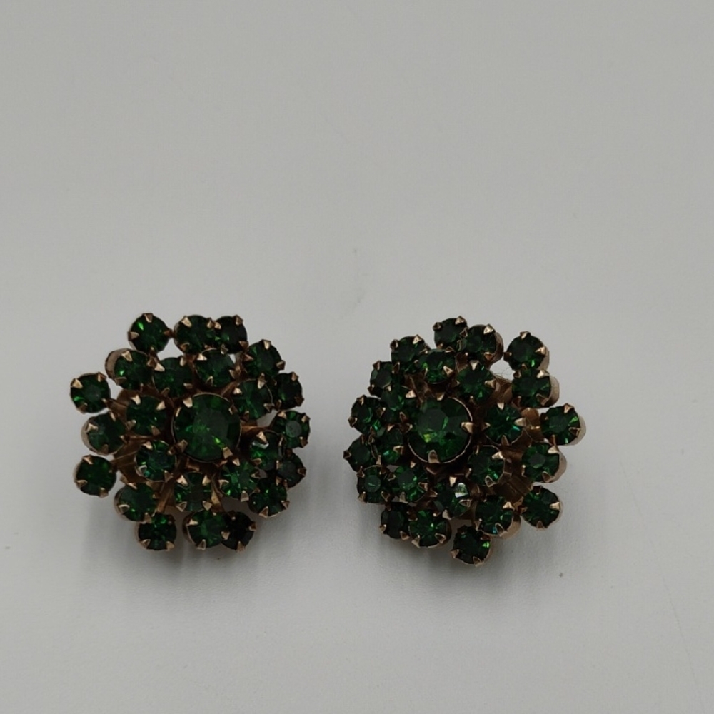 Weiss Screen Stone Clip-on Earrings